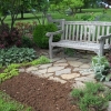 Respite bench for viewing Ida Lee meadow